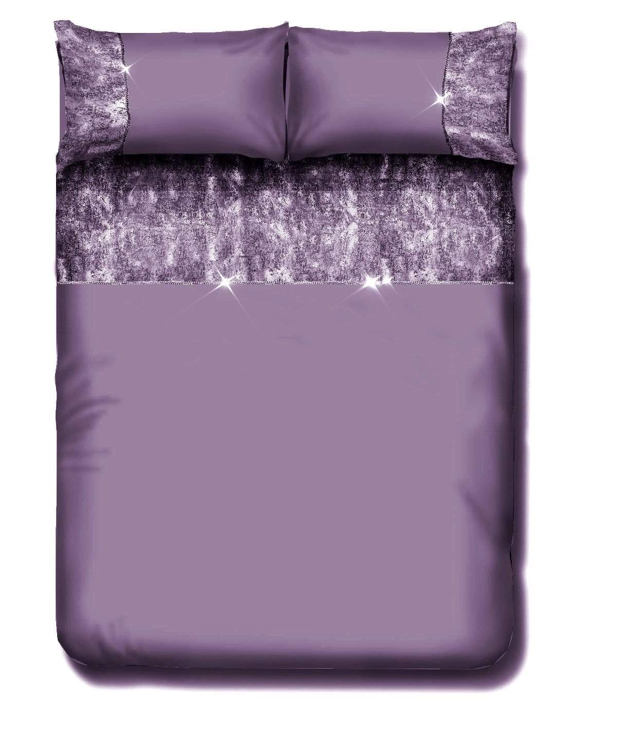 OLIVIA ROCCO Valentina Duvet Set With Crushed Velvet Trim And Diamante Detailing