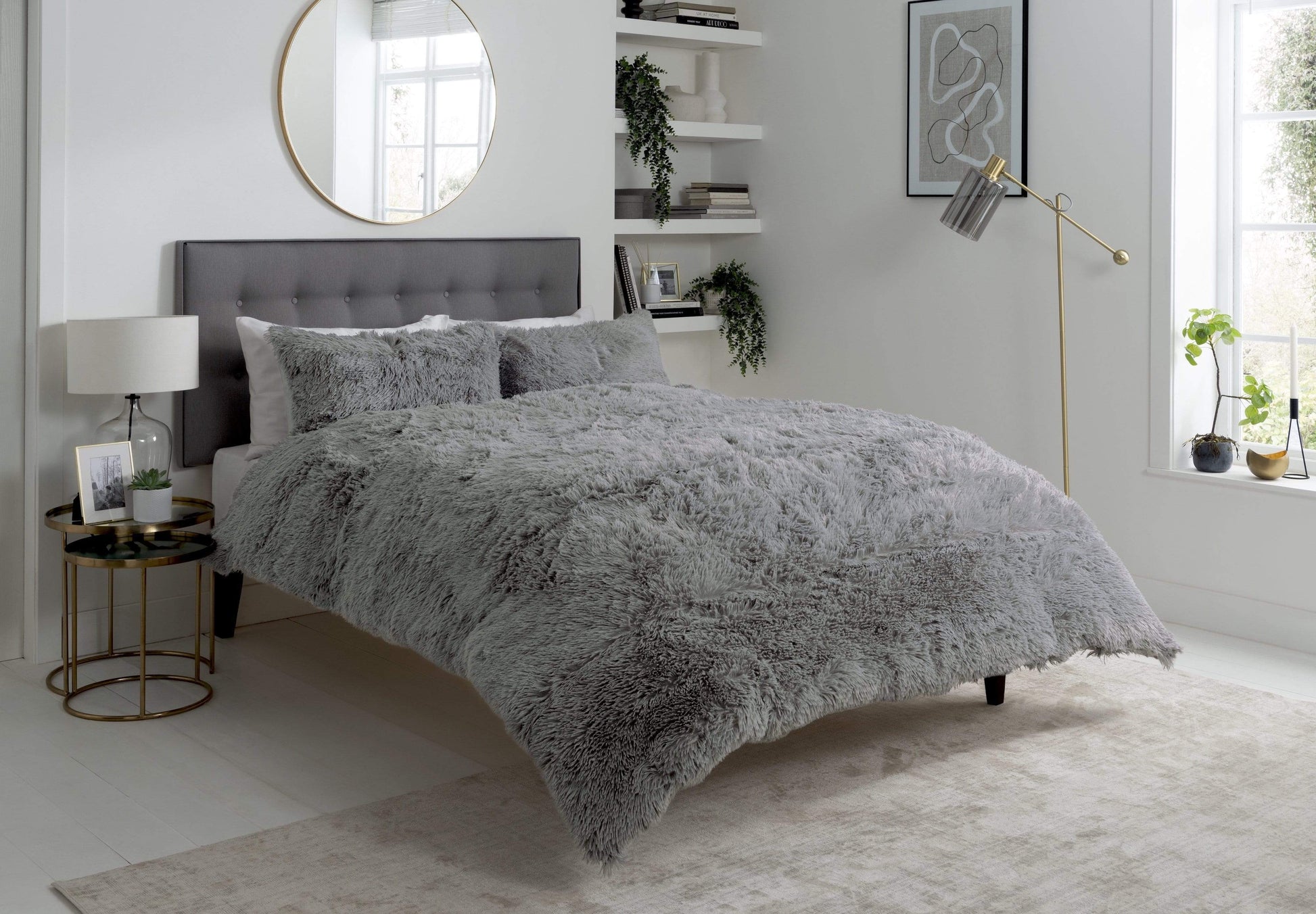 OLIVIA ROCCO Snuggle And Cuddle Faux Fur Duvet Set Extra-Soft Long Pile Winter Warmth
