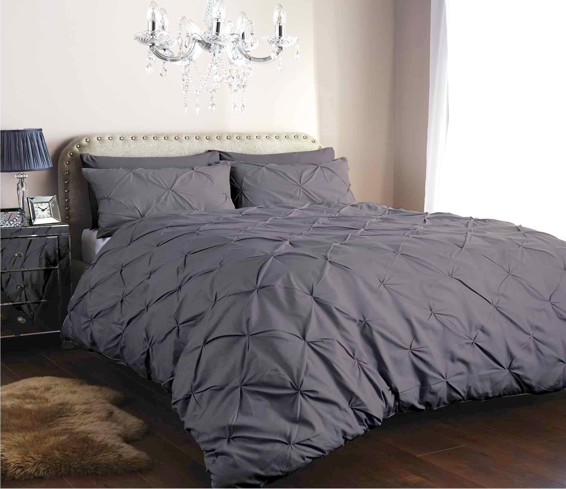 OLIVIA ROCCO Pintuck Duvet Cover Set Cotton Rich Handmade Pinch Pleats OEKO TEX Certified
