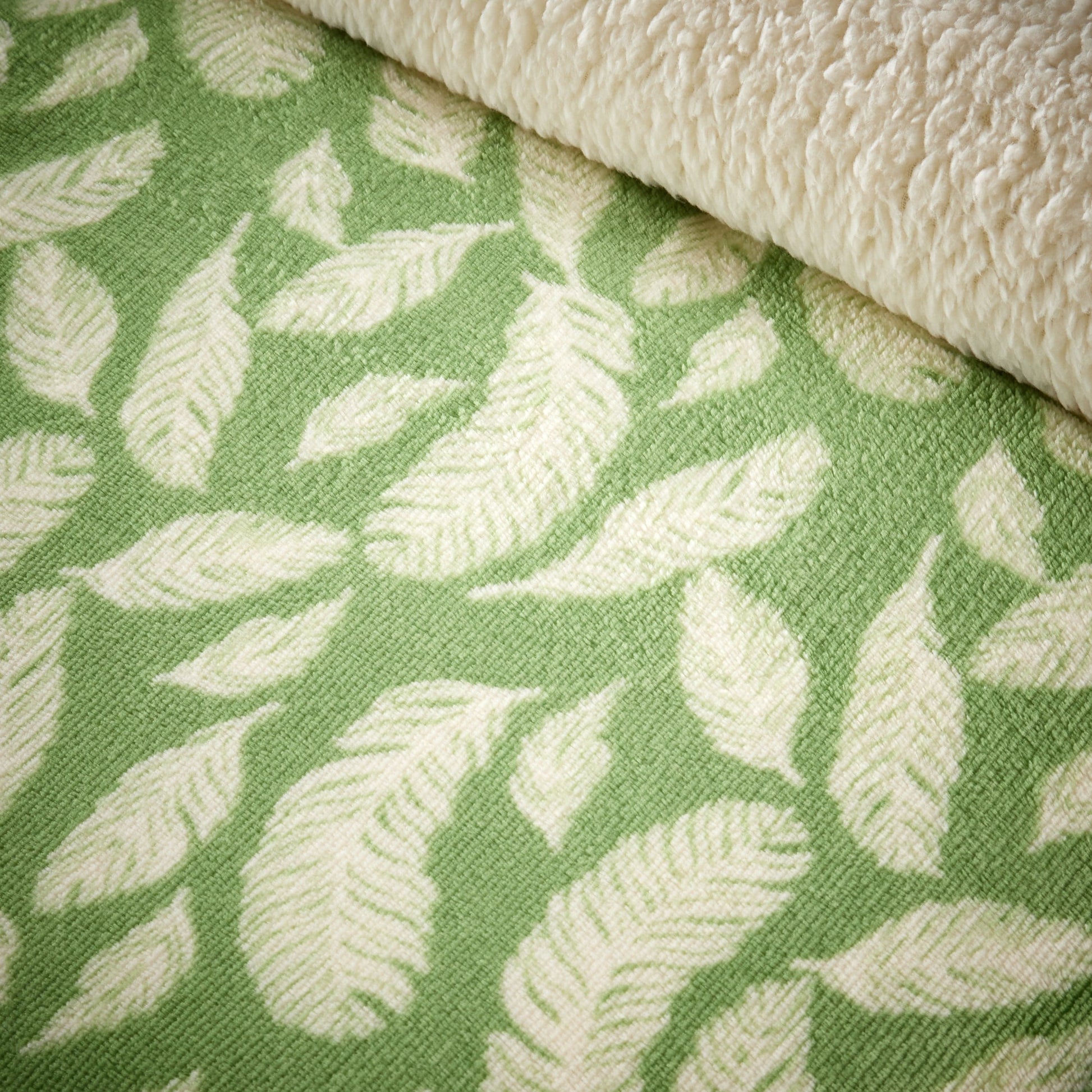 OLIVIA ROCCO Floral Leaves Teddy Duvet Set Reversible Sherpa Fleece Winter Bedding Single