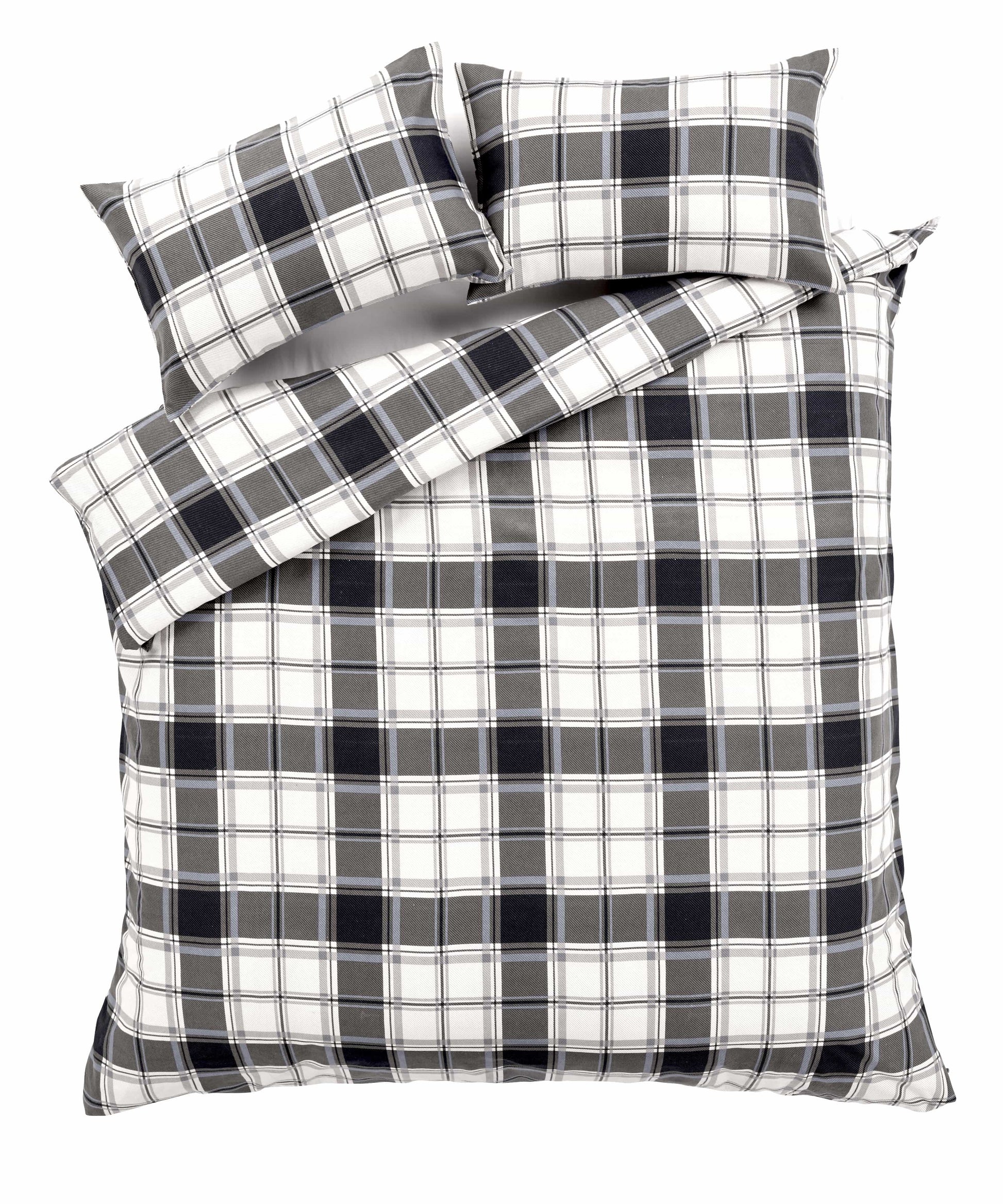 OLIVIA ROCCO Duvet Set Highland Tartan Brushed Cotton Flannel Super Soft OEKO-TEX