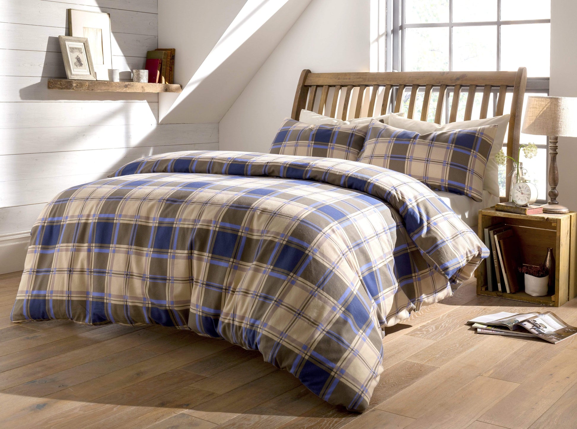 OLIVIA ROCCO Duvet Set Highland Tartan Brushed Cotton Flannel Super Soft OEKO-TEX