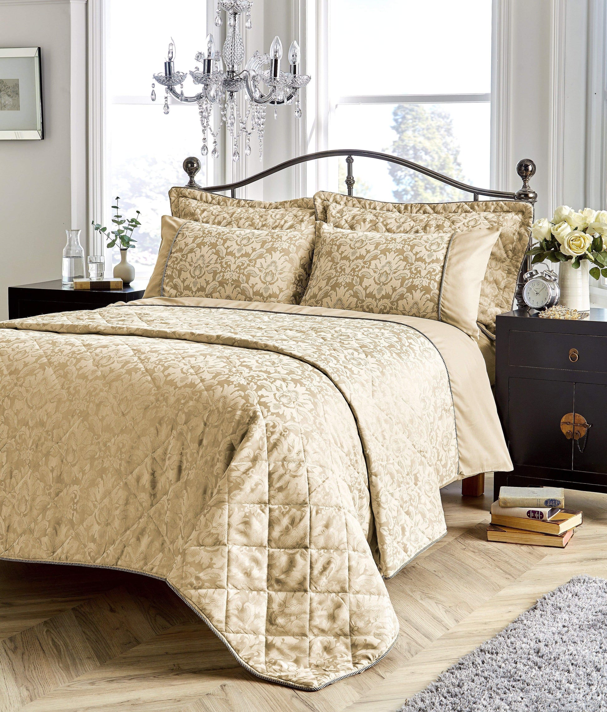 OLIVIA ROCCO Savoy Hand Woven Jacquard Cotton Quilt Cover Duvet Sets OEKO TEX Certified