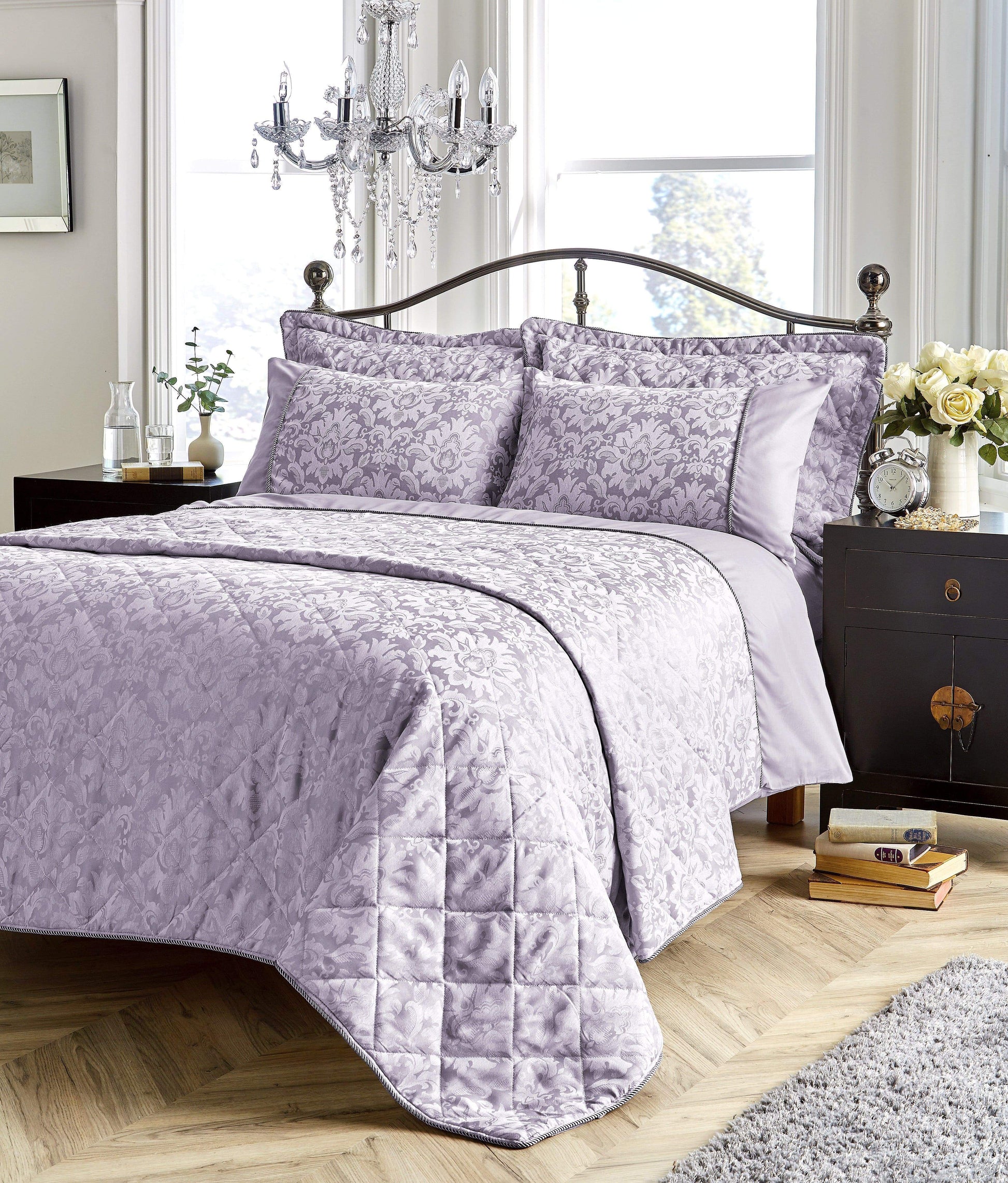 OLIVIA ROCCO Savoy Hand Woven Jacquard Cotton Quilt Cover Duvet Sets OEKO TEX Certified