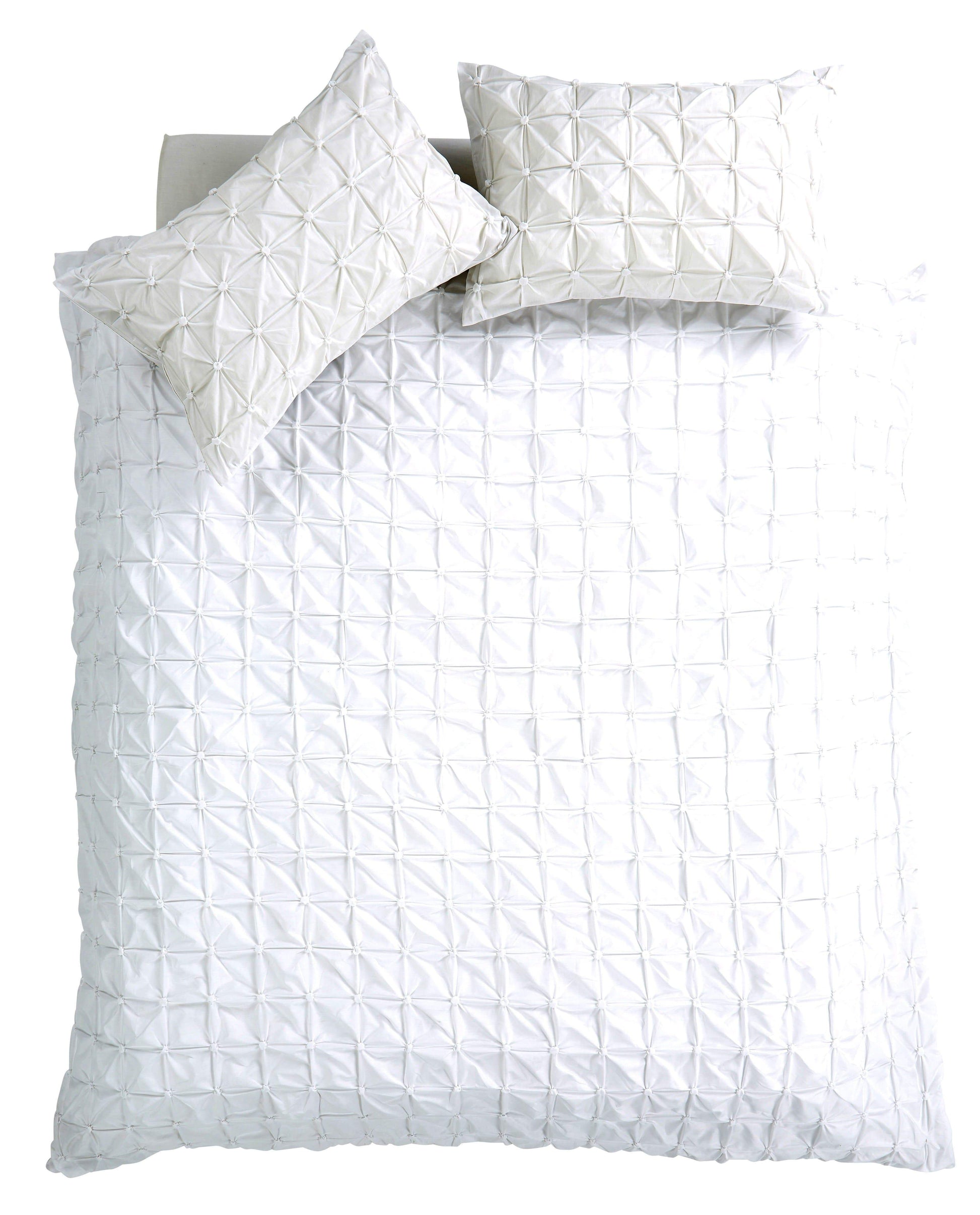 OLIVIA ROCCO Seville Duvet Set Cotton-Rich Luxury With Handmade Pintuck Detailing