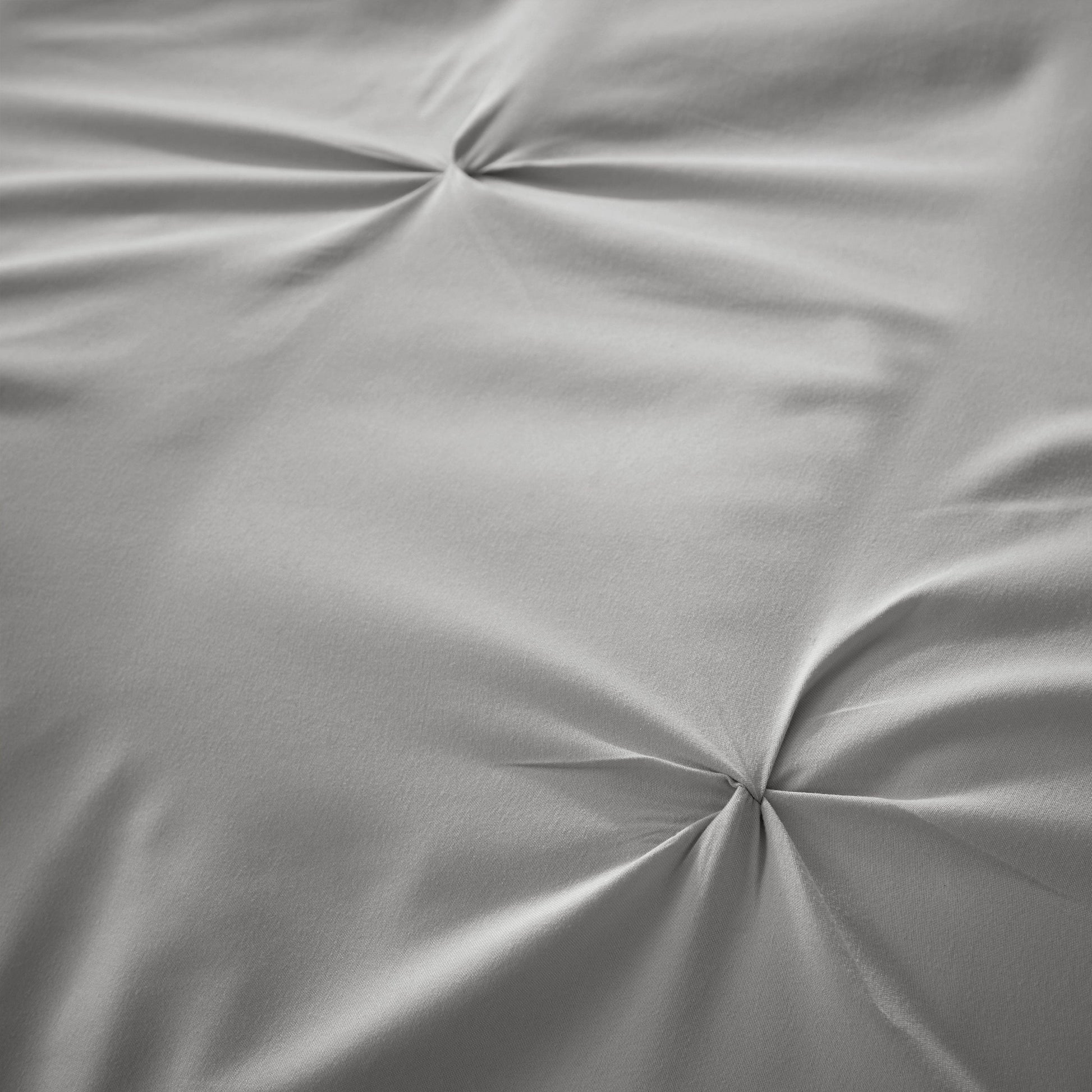 OLIVIA ROCCO Pintuck Grey Microfibre Duvet Cover Set With Pillowcases Soft Breathable