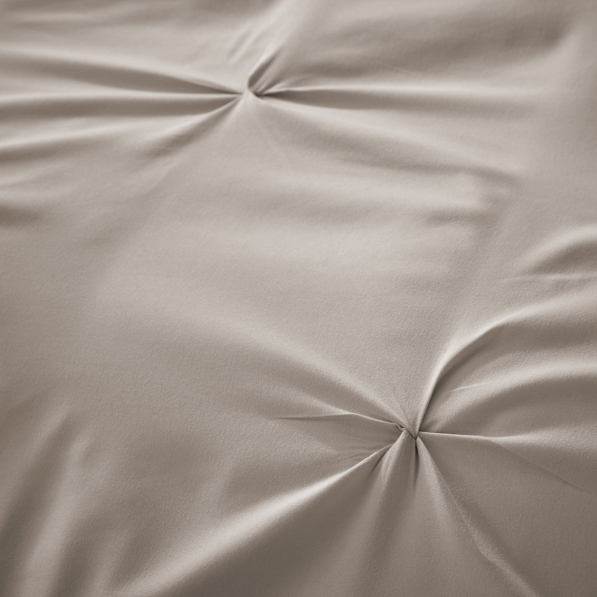OLIVIA ROCCO Pintuck Natural Microfibre Duvet Cover Set With Pillowcases Easy Care
