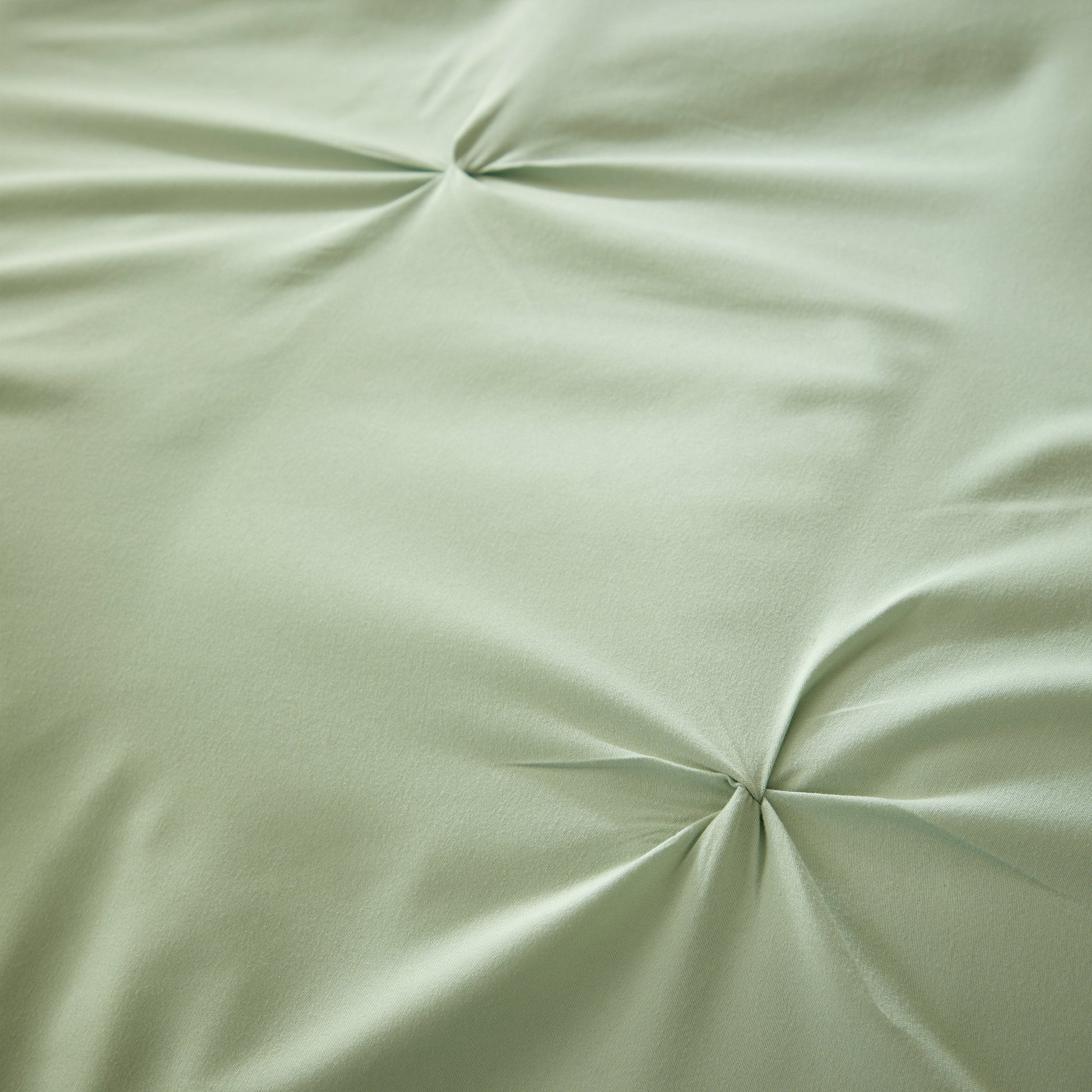 OLIVIA ROCCO Pintuck Sage Green Microfibre Duvet Cover Set With Pillowcases Easy Care