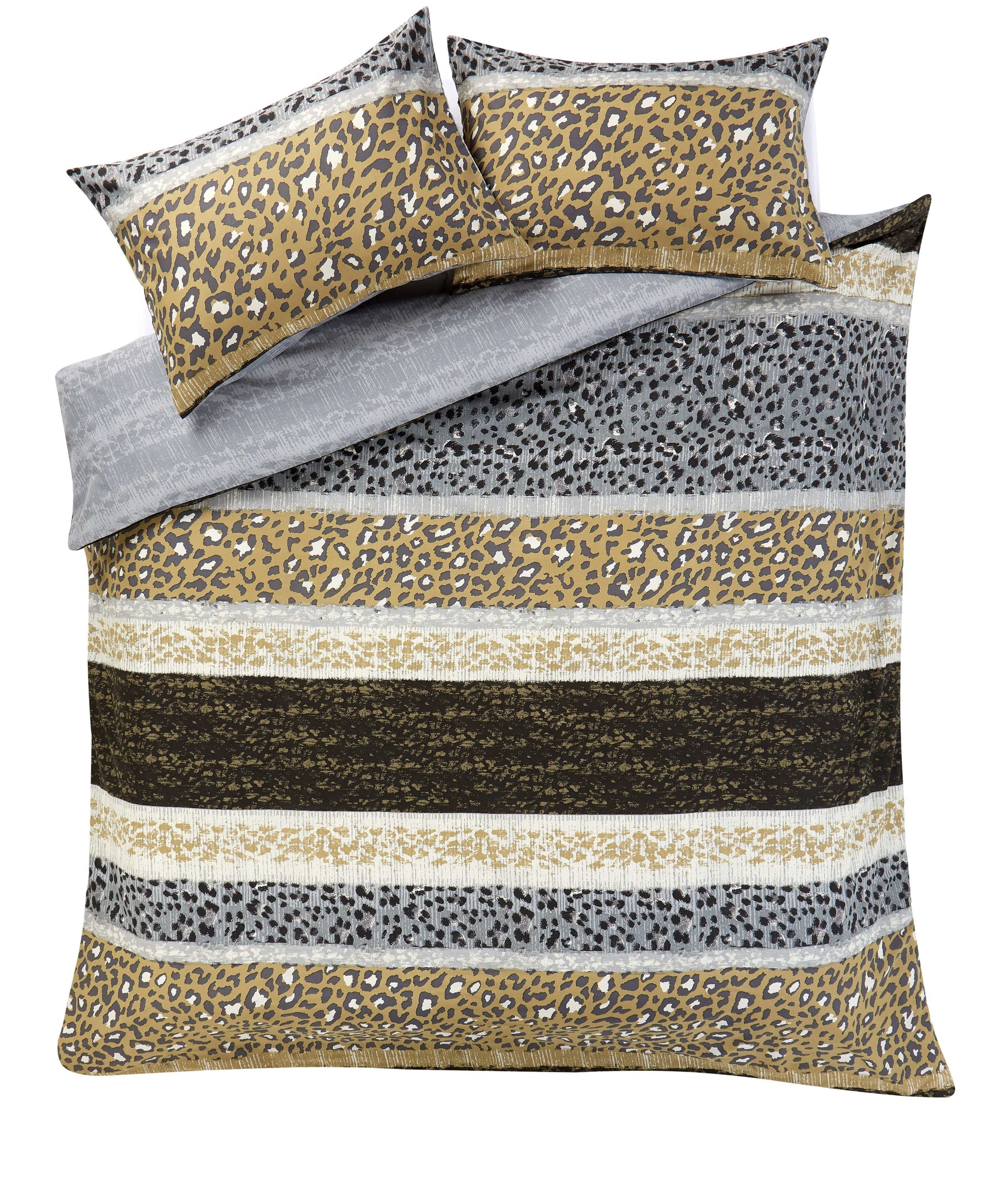 OLIVIA ROCCO Safari Print Cotton Rich Duvet Set Wildlife Jungle Design for Easy-Care Everyday Luxury
