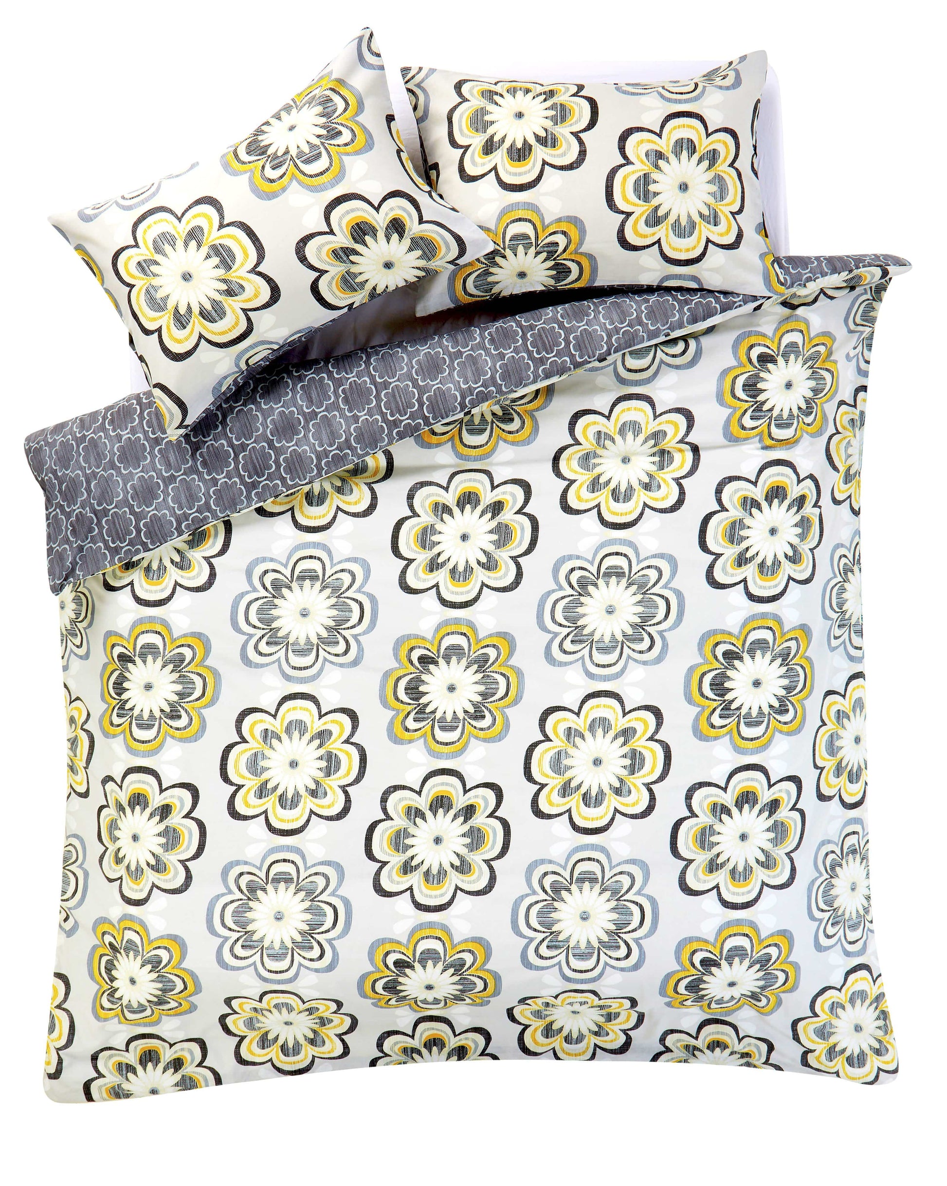 OLIVIA ROCCO Peony Floral Cotton Rich Duvet Cover Set With Pillowcases Easy Care