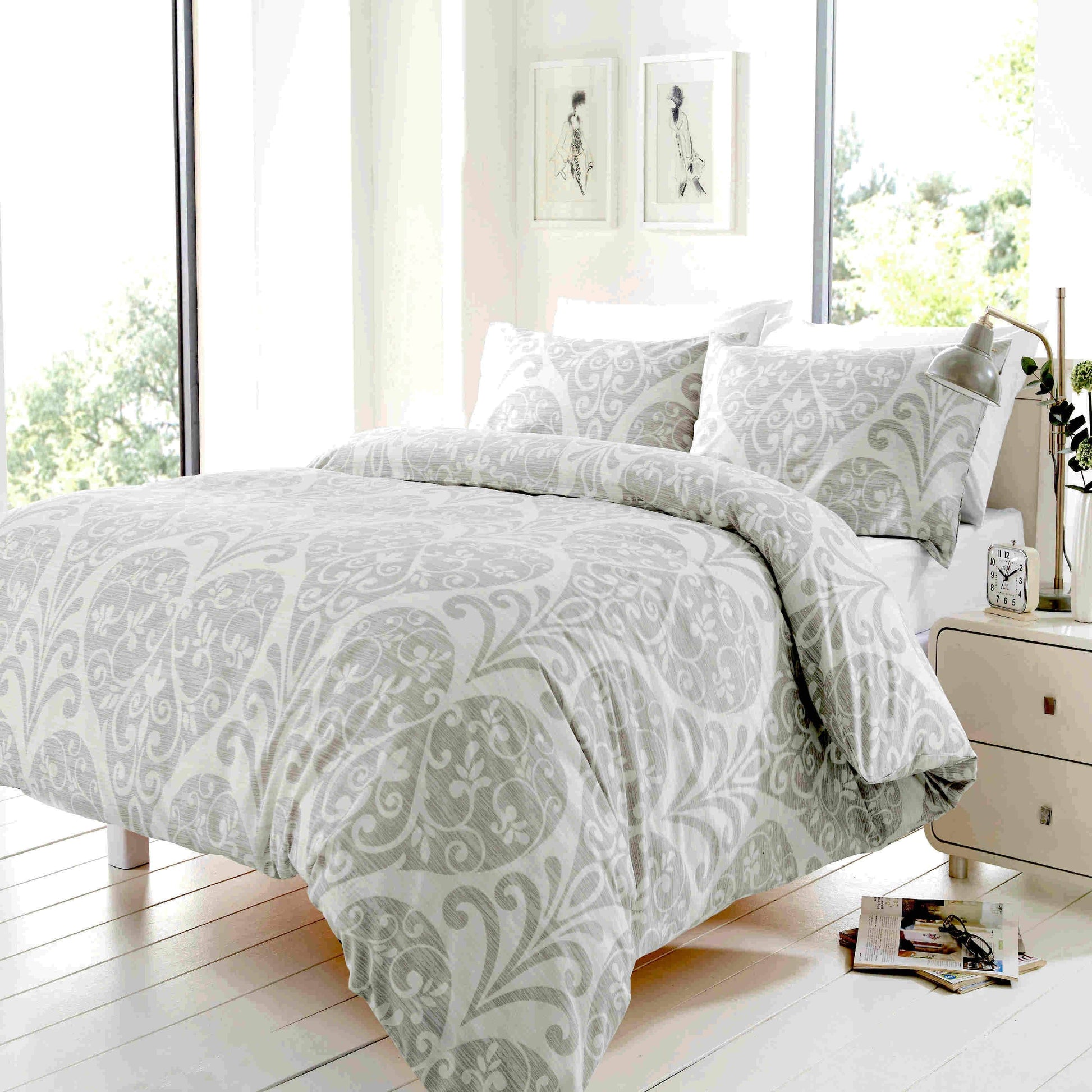 OLIVIA ROCCO Chloe Cotton-Blend Duvet Set OEKO-TEX Bedding For Superior Comfort for a Hotel-Style Bedroom Refresh