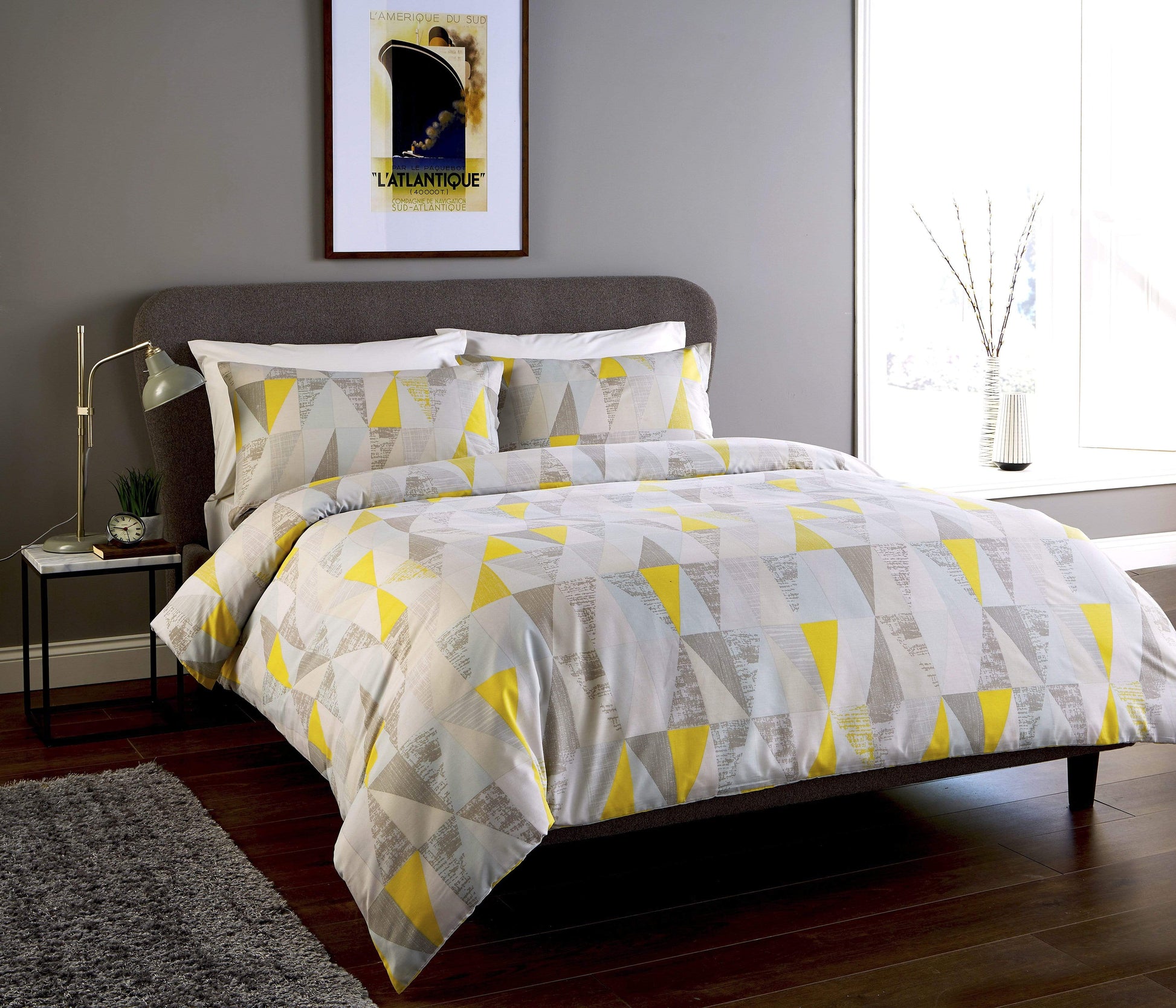 OLIVIA ROCCO Geo Design Cotton Rich Duvet Set Super Soft OEKO TEX Certified Ideal
