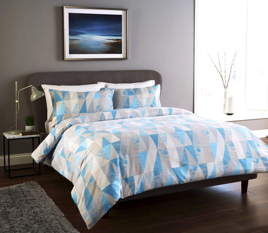 OLIVIA ROCCO Geo Design Cotton Rich Duvet Set Super Soft OEKO TEX Certified Ideal