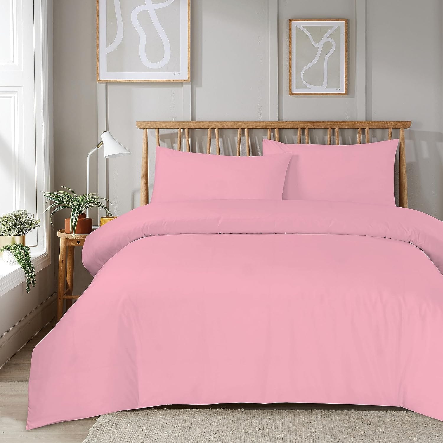 OLIVIA ROCCO Duvet Set With Zipper Closure Easy Care Plain Dye Luxurious Super Soft Bed