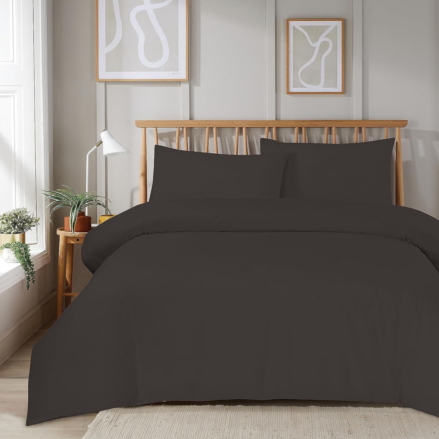 OLIVIA ROCCO Duvet Set With Zipper Closure Easy Care Plain Dye Luxurious Super Soft Bed