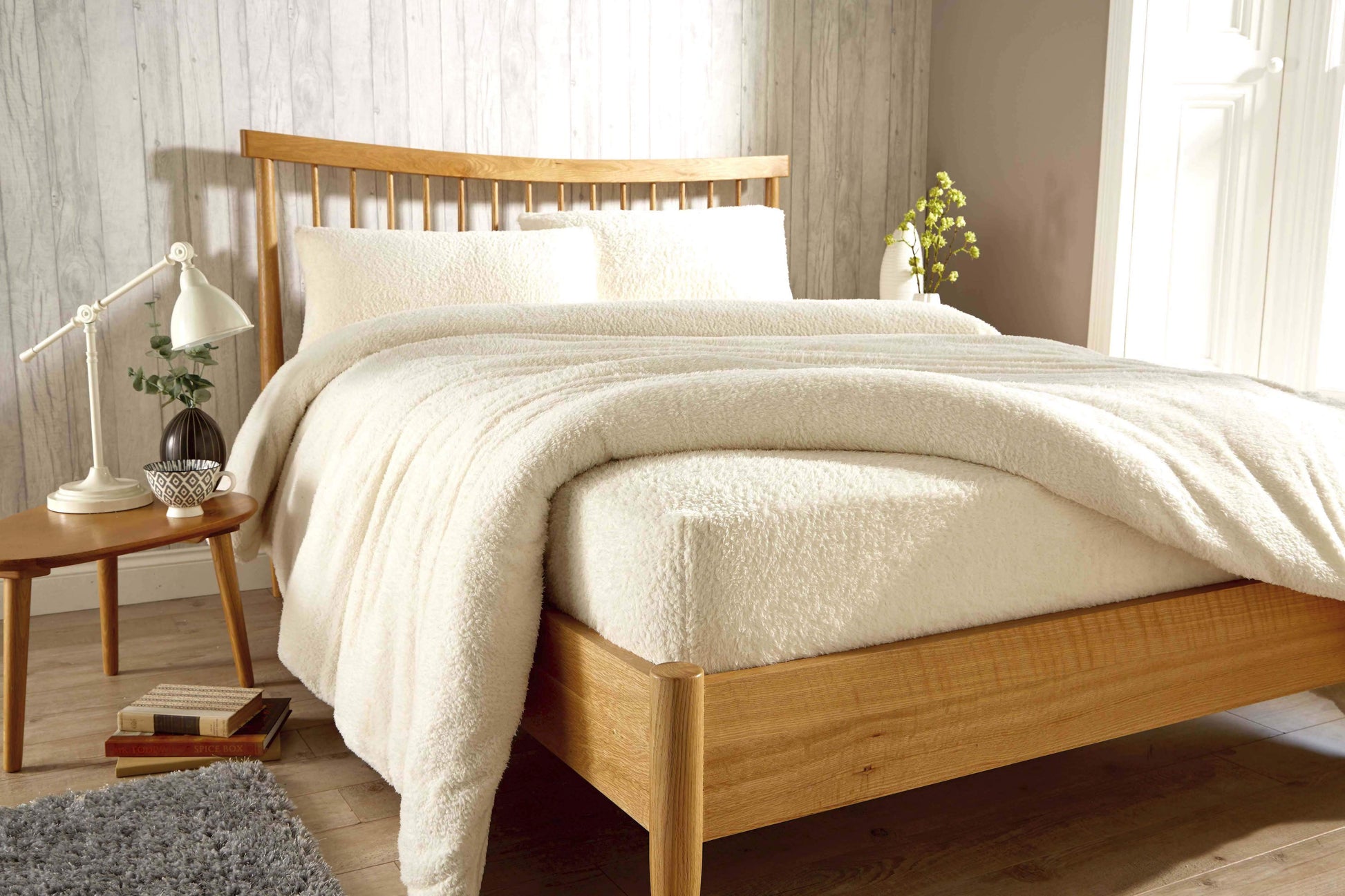Teddy Fleece Extra Deep Fitted Sheet Plush Soft Winter Bedding Snug Elastic
