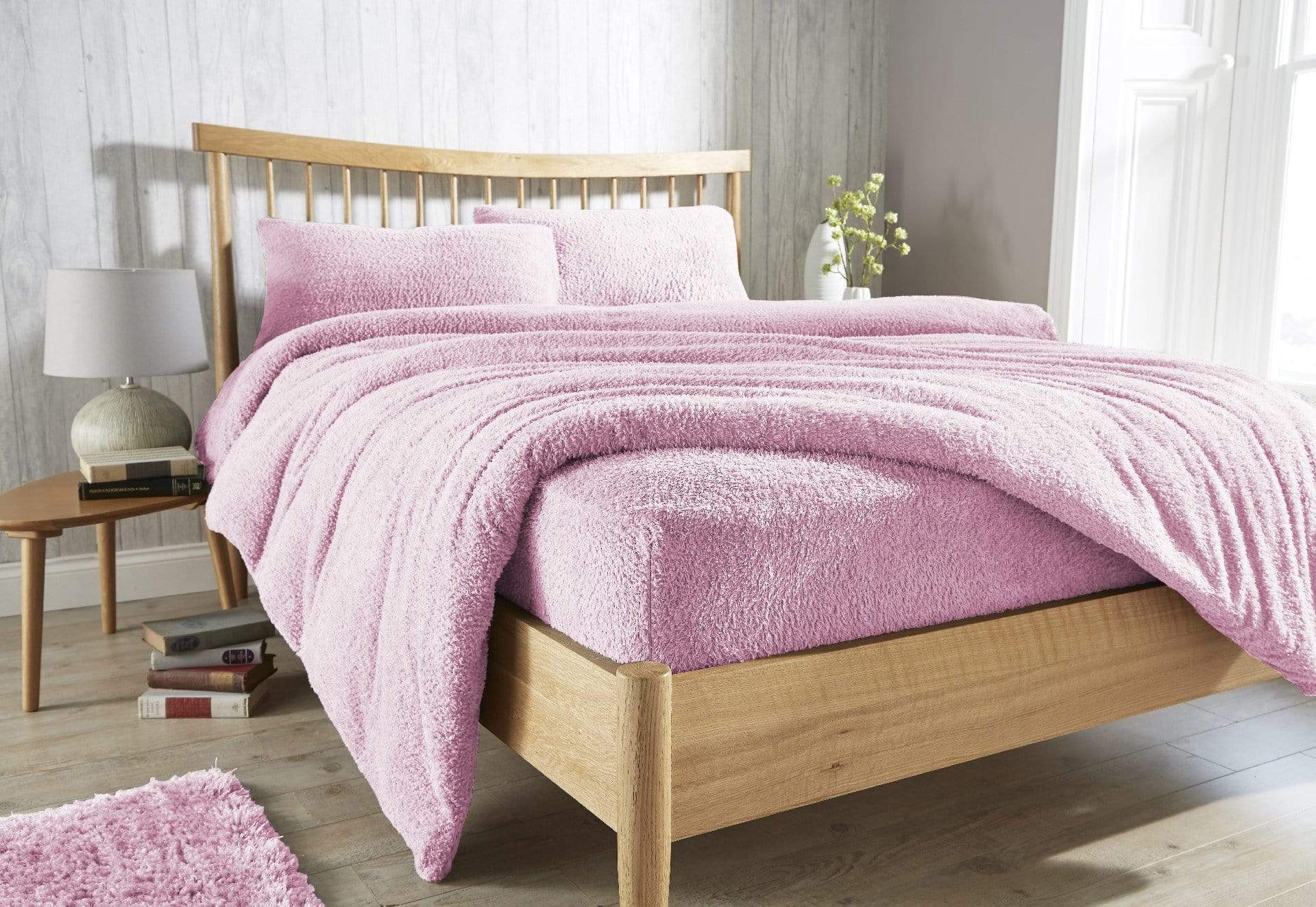 Teddy Fleece Extra Deep Fitted Sheet Plush Soft Winter Bedding Snug Elastic