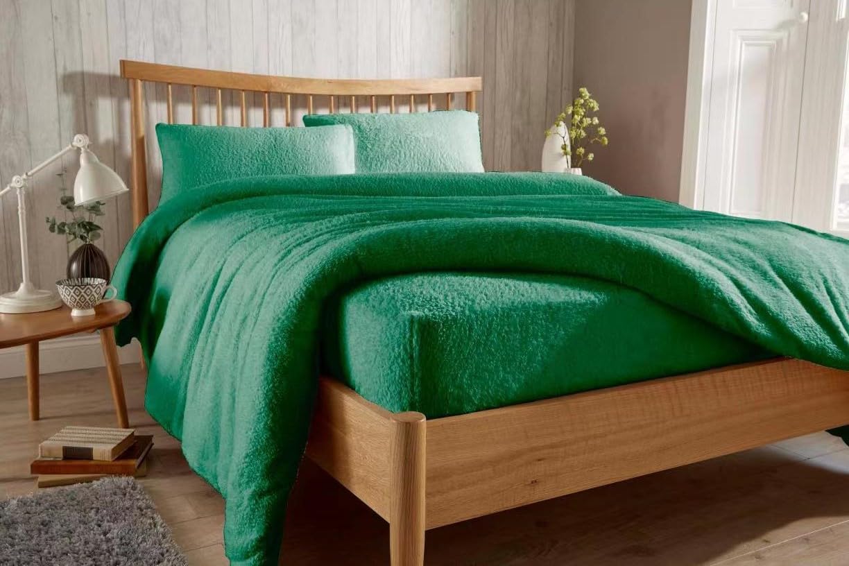 Teddy Fleece Extra Deep Fitted Sheet Plush Soft Winter Bedding Snug Elastic
