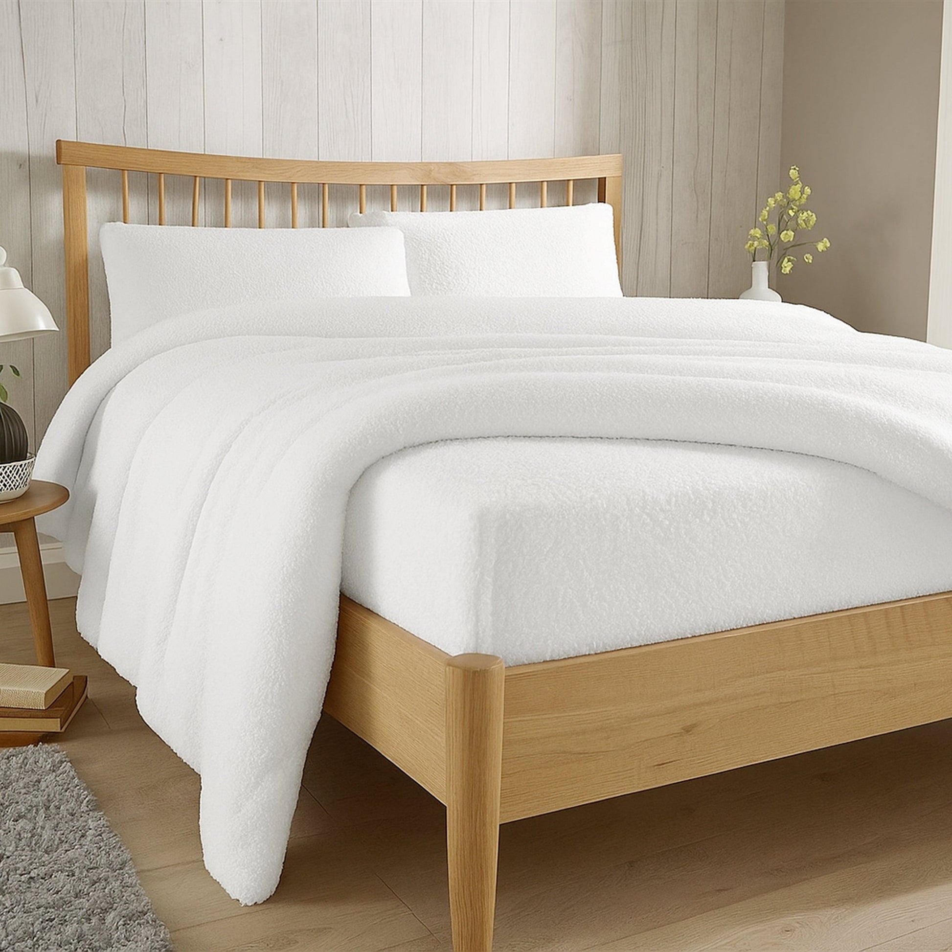 Teddy Fleece Extra Deep Fitted Sheet Plush Soft Winter Bedding Snug Elastic