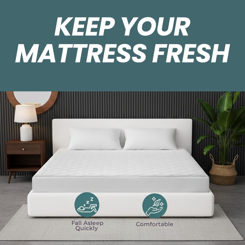 Egyptian Cotton Quilted Waterproof Mattress Protector Extra Deep Deep Fitted Easy-Care Protection