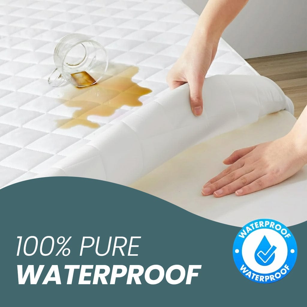 Egyptian Cotton Quilted Waterproof Mattress Protector Extra Deep Deep Fitted Easy-Care Protection