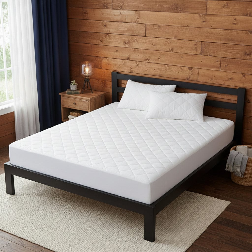 Quilted Extra Deep Mattress Protector Microfibre Top Waterproof Reverse