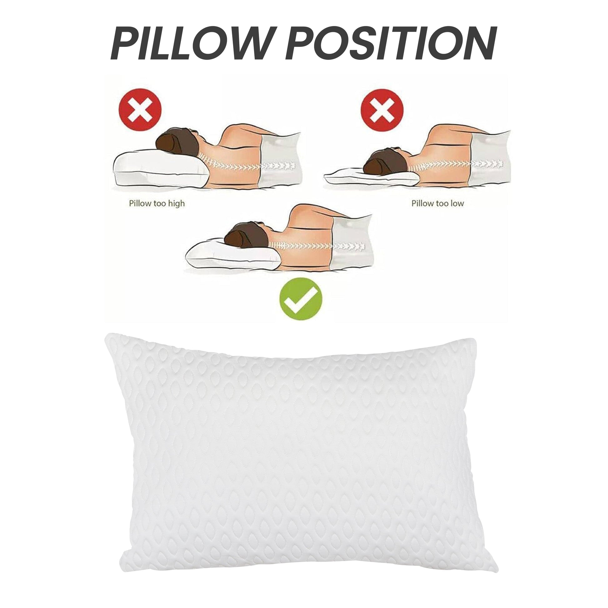 Air Flow Pillow Hotel Quality Anti Snore Side Sleeper Premium Fibre Filling