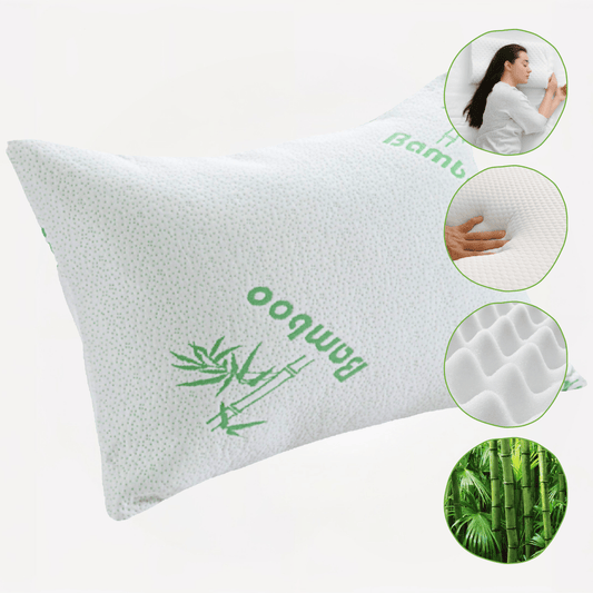 Bamboo Memory Foam Pillow Hypoallergenic Cooling Luxury Fibre Filling