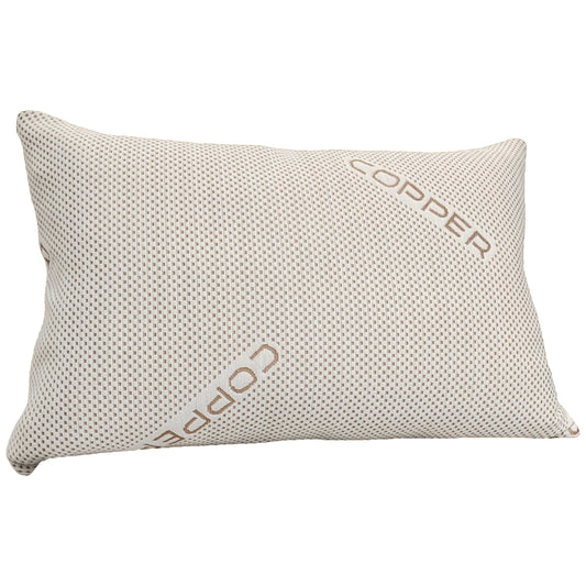 Copper Infused Memory Foam Pillow For Skin Health Hypoallergenic Super Soft Hotel-Style Comfort