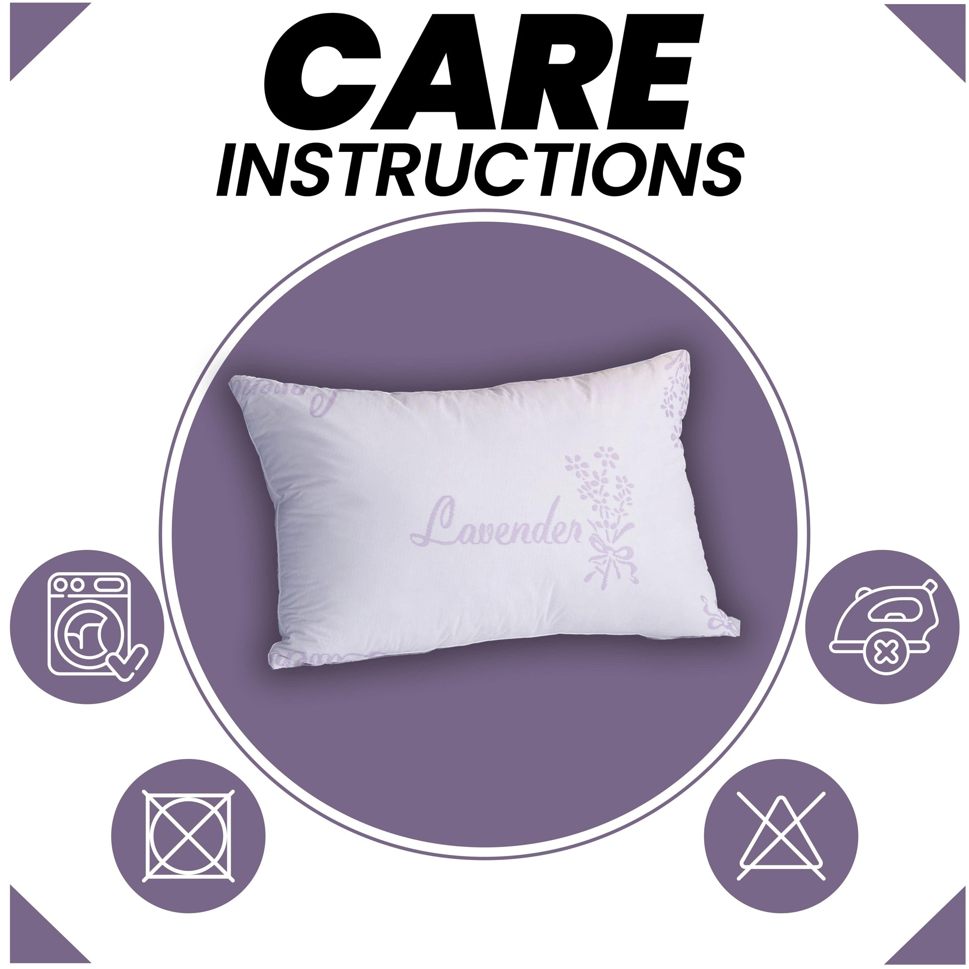 Lavender Infused Microfibre Hotel Pillow Medium Support Hypoallergenic Side