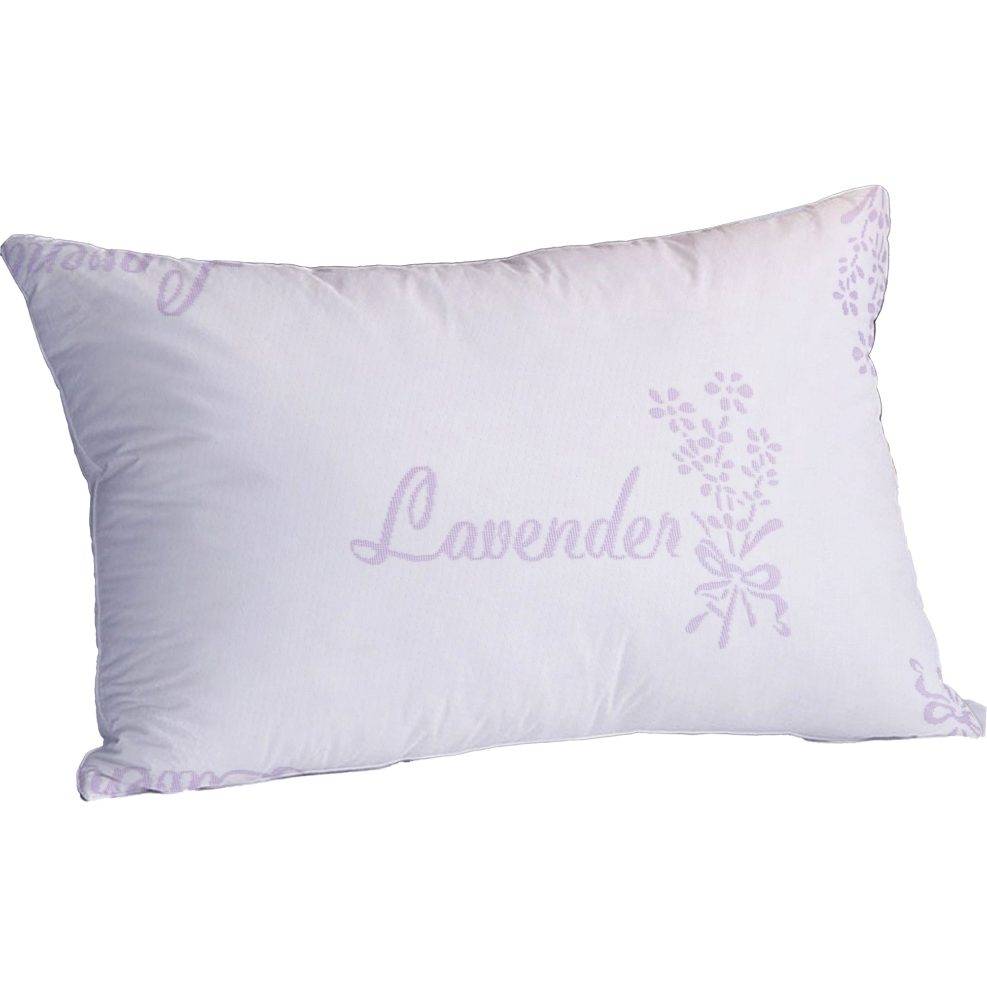 Lavender Infused Microfibre Hotel Pillow Medium Support Hypoallergenic Side