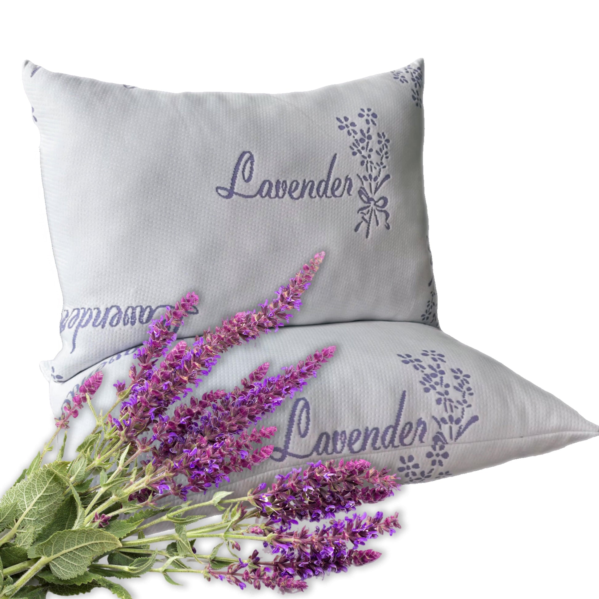 Lavender Infused Microfibre Hotel Pillow Medium Support Hypoallergenic Side