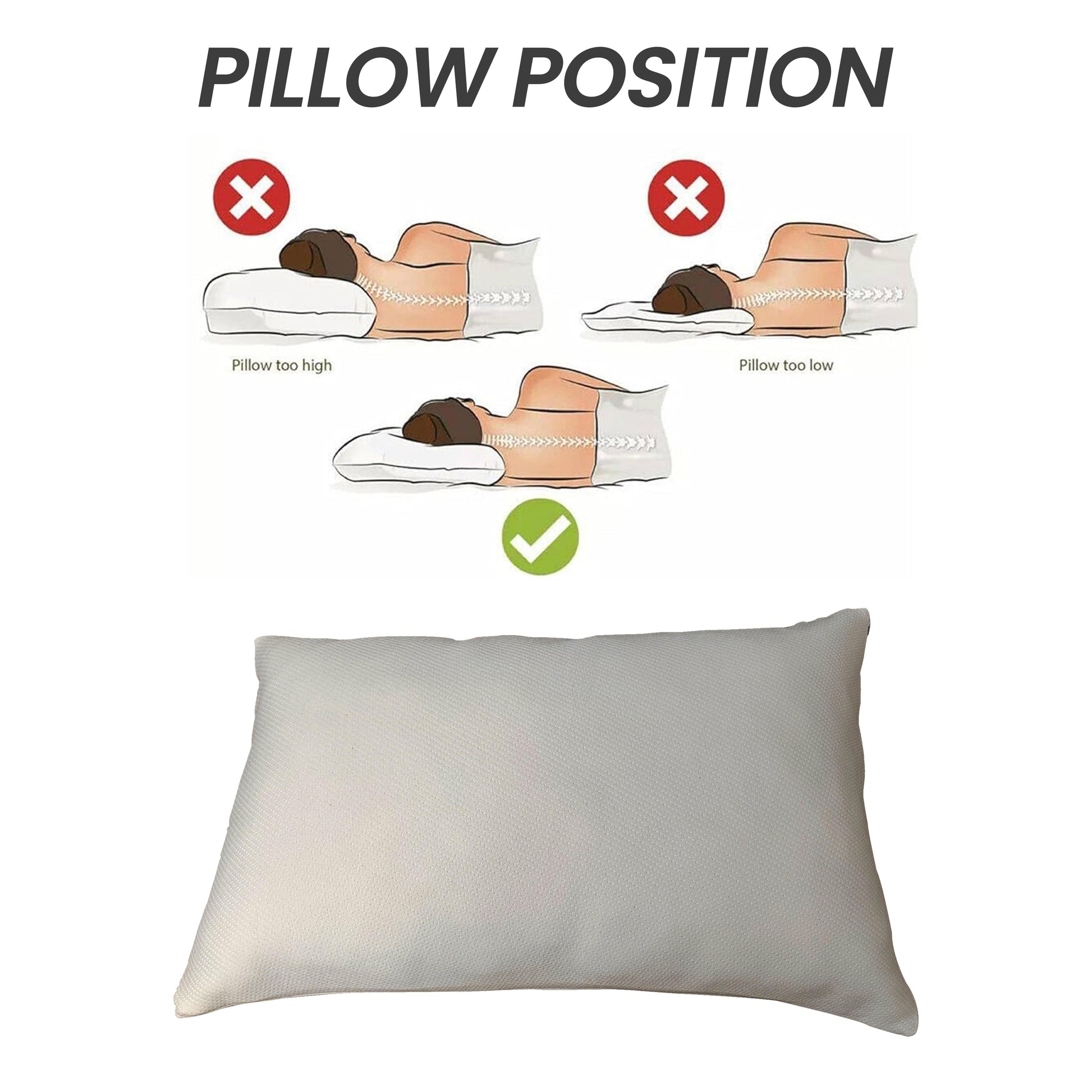 Memory Foam Pillow Medium With Luxury Premium Fibre Filling Orthopaedic