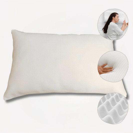 Memory Foam Pillow Medium With Luxury Premium Fibre Filling Orthopaedic