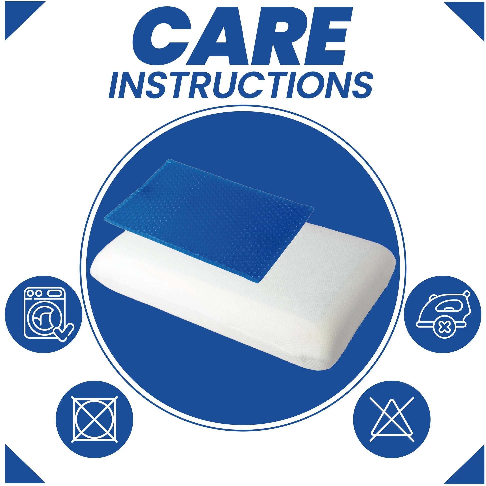 Cooling Gel Memory Foam Pillow With Breathable Cover Orthopaedic Support