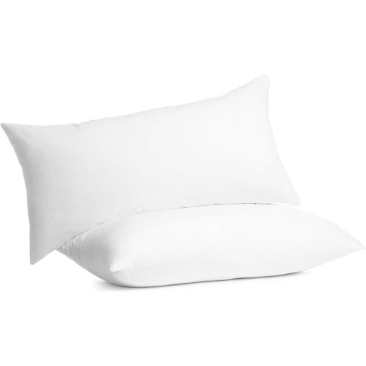 2 Pack Egyptian Cotton Blend Pillows Hotel Quality Soft Medium Support