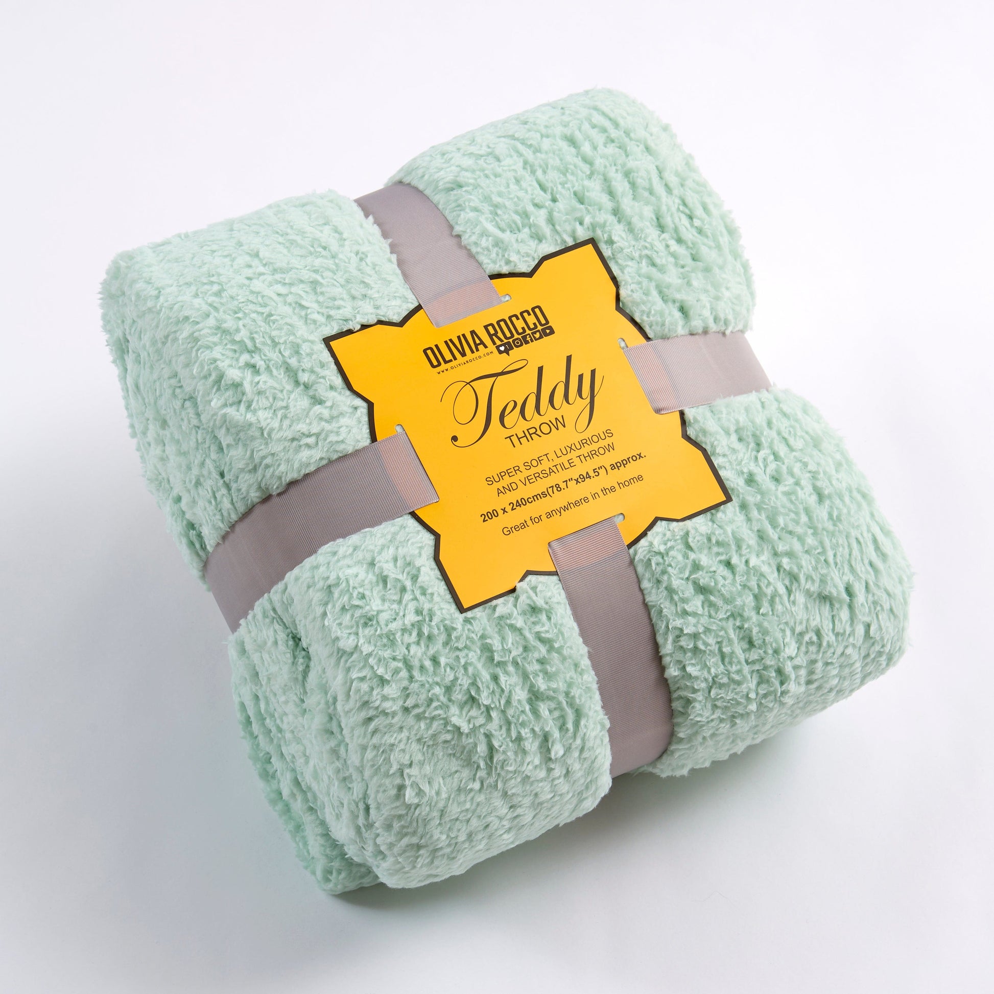 OLIVIA ROCCO Oversized Teddy Throw Blanket Super Soft Faux Fur Fleece For Sofa Or Bed