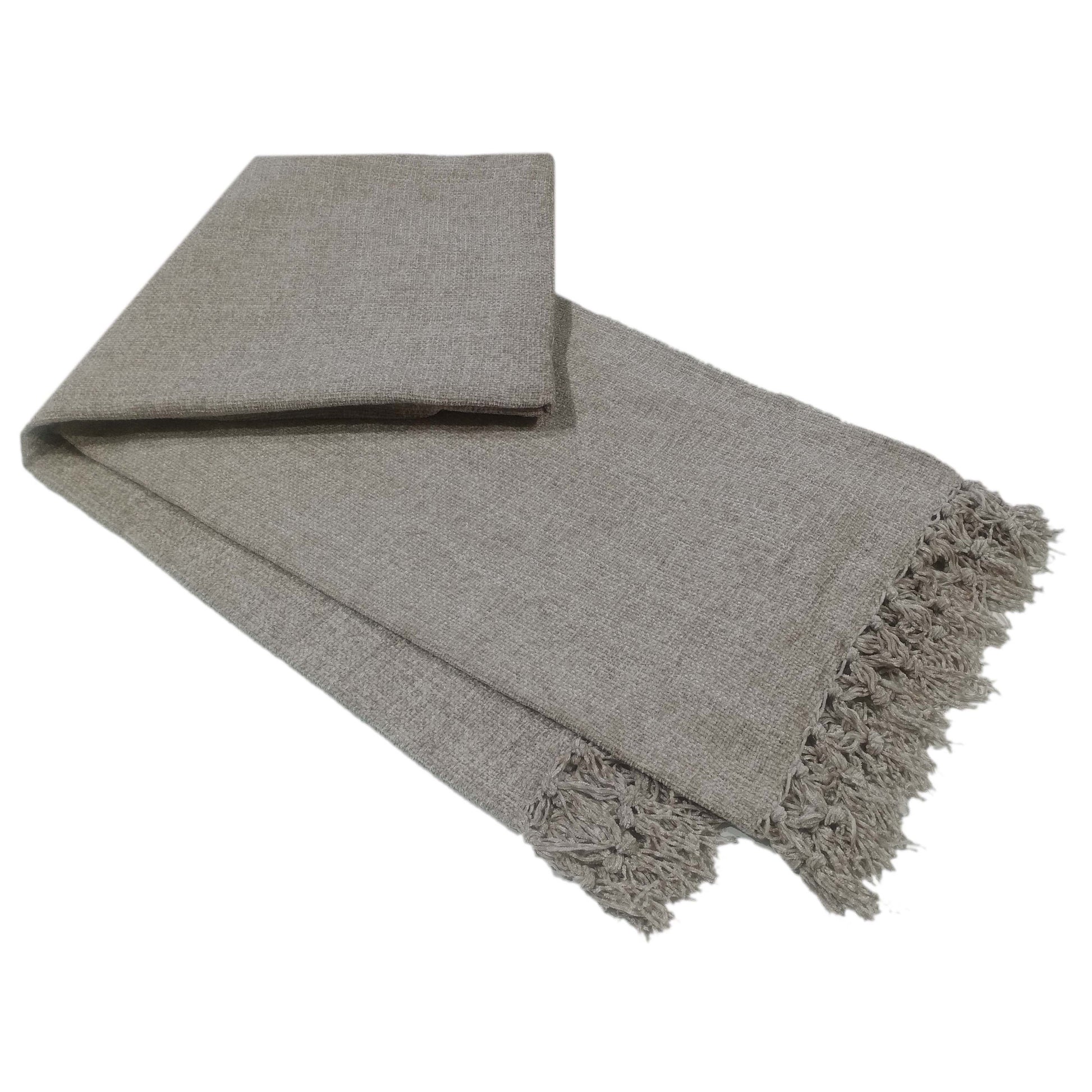 OLIVIA ROCCO Chenille Tassel Throw Blanket for Couch Sofa Chair Bed All-Season Cosy Sofa and Bedroom Layering
