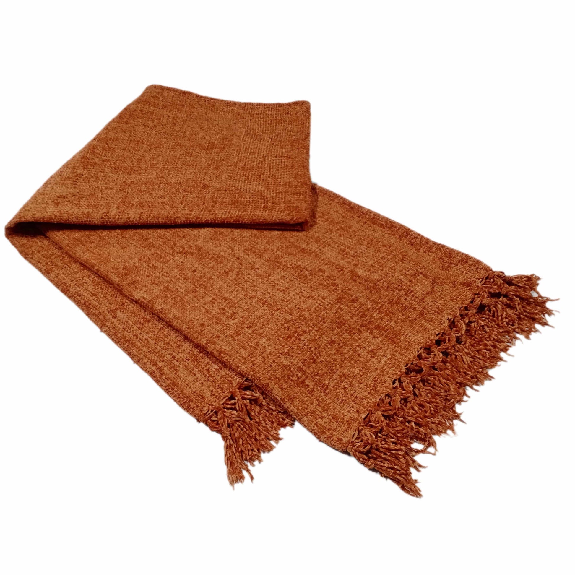 OLIVIA ROCCO Chenille Tassel Throw Blanket for Couch Sofa Chair Bed All-Season Cosy Sofa and Bedroom Layering