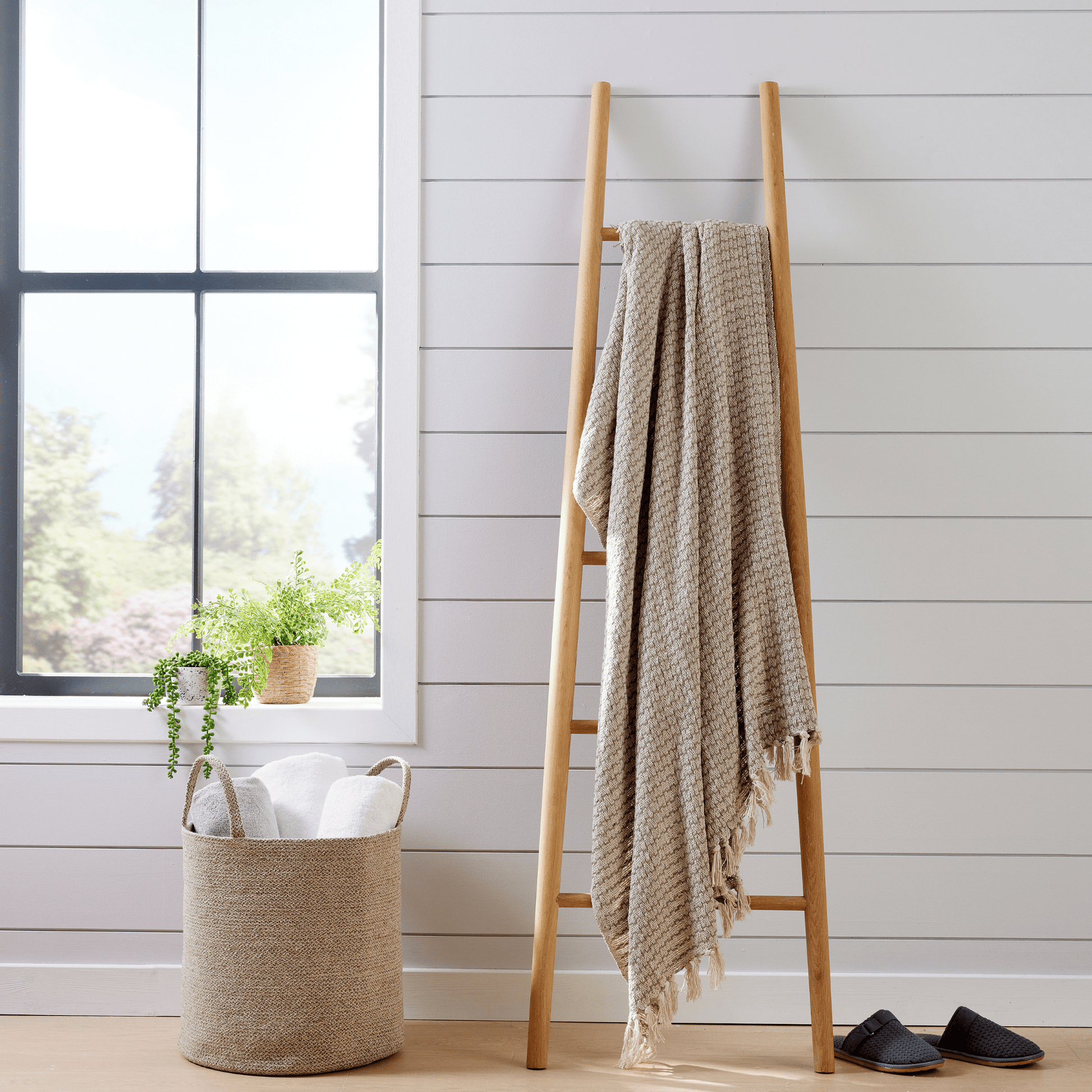 OLIVIA ROCCO Cotton Throw Super Soft Lightweight Eco Friendly Recycled Cotton For Sofa