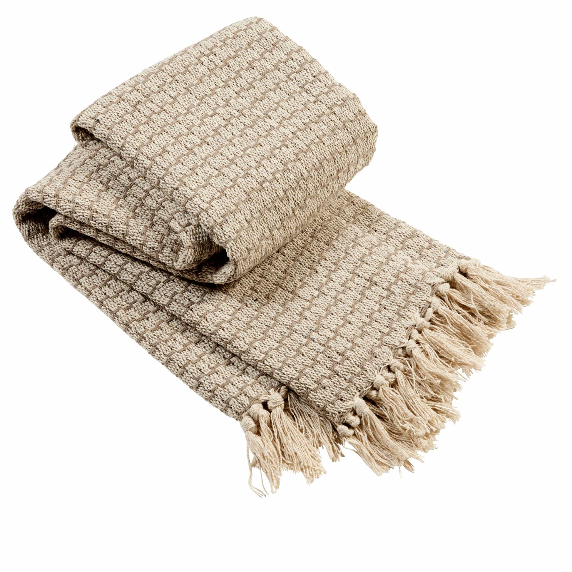 OLIVIA ROCCO Cotton Throw Super Soft Lightweight Eco Friendly Recycled Cotton For Sofa