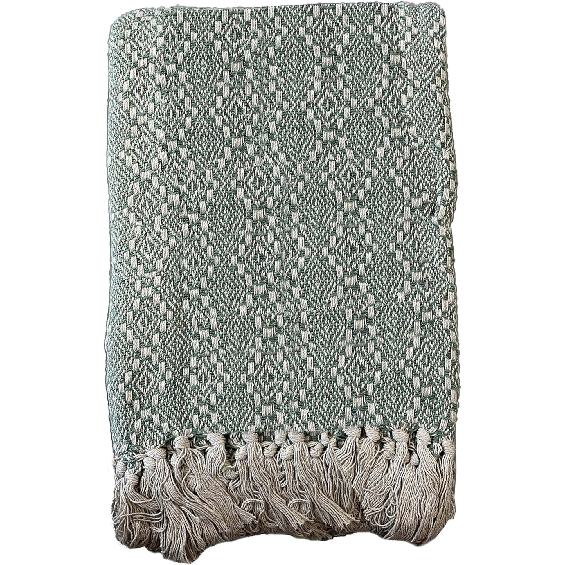 OLIVIA ROCCO Cotton Throw Super Soft Lightweight Eco Friendly Recycled Cotton For Sofa