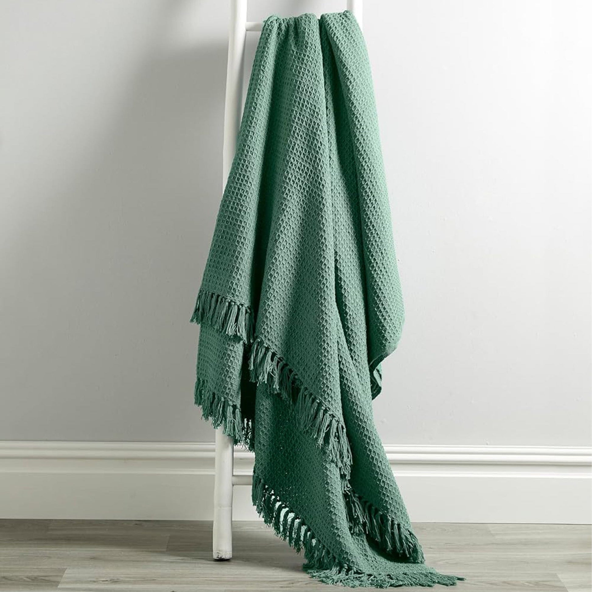 OLIVIA ROCCO Cotton Throw Super Soft Lightweight Eco Friendly Recycled Cotton For Sofa