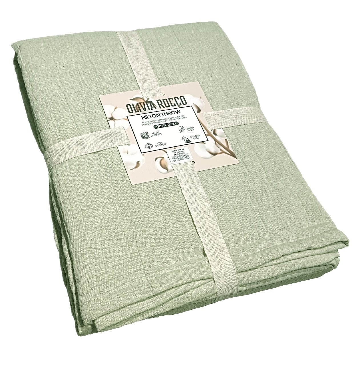 OLIVIA ROCCO Hilton Throw Blanket Reversible Quilted Design Lightweight For Sofa And Bed