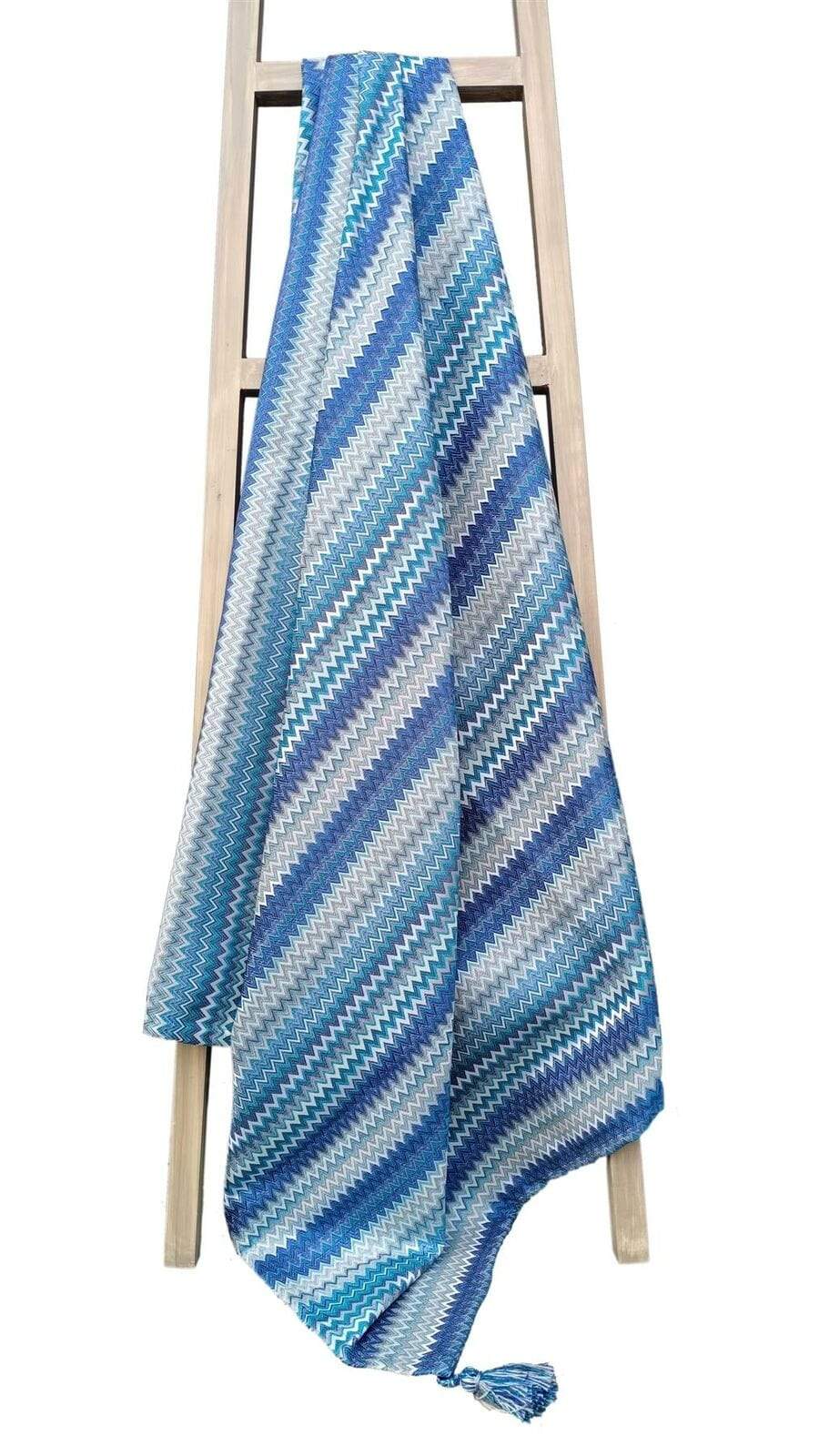 OLIVIA ROCCO Mia Bohemian Throw Blanket Tribal Striped Pattern Tasselled Edges for Sofas and Beds