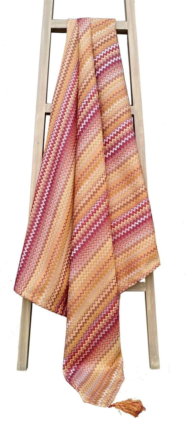 OLIVIA ROCCO Mia Bohemian Throw Blanket Tribal Striped Pattern Tasselled Edges for Sofas and Beds