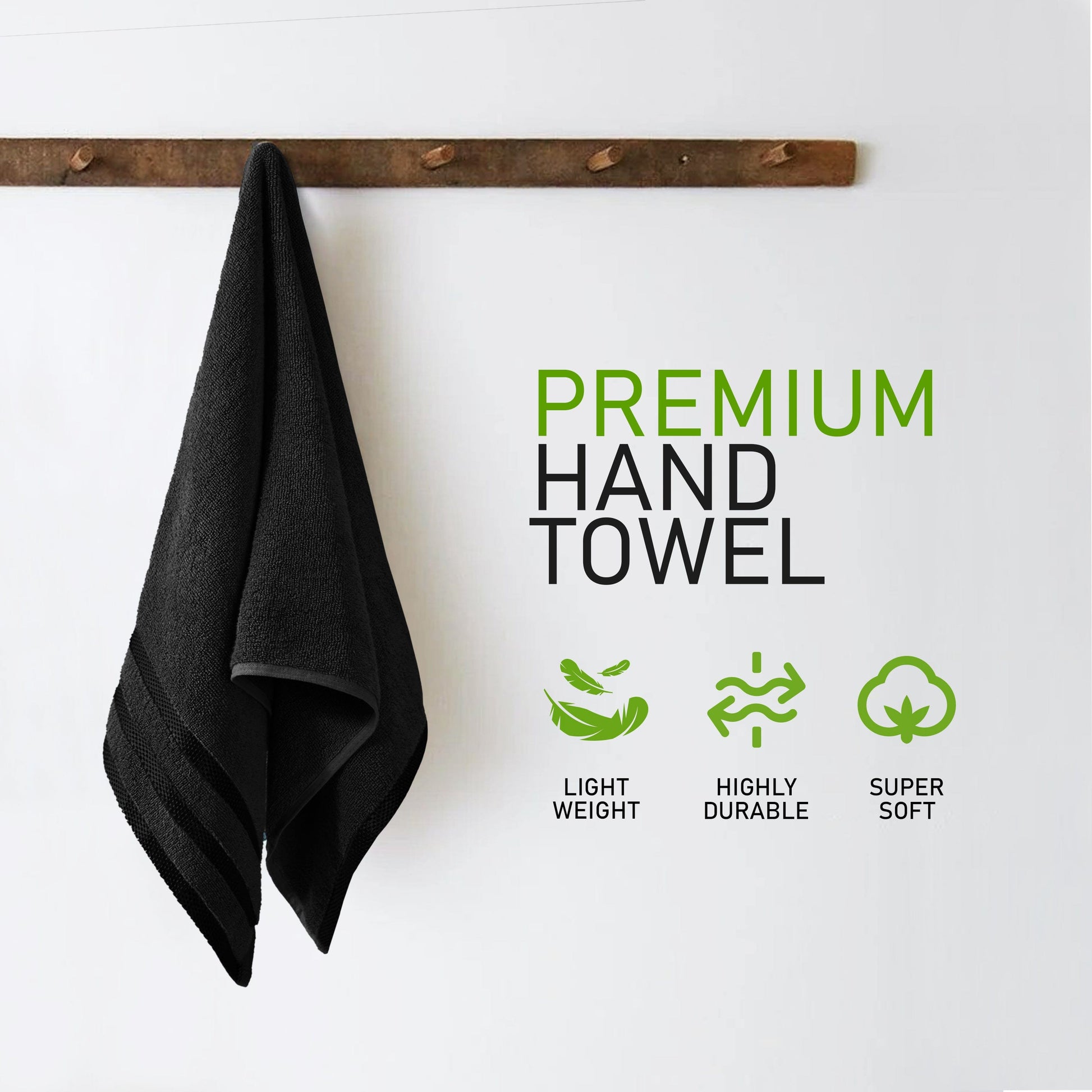 OLIVIA ROCCO Towels Belmont Viscose Stripe Black 100% Cotton Hotel Quality Bath Towels