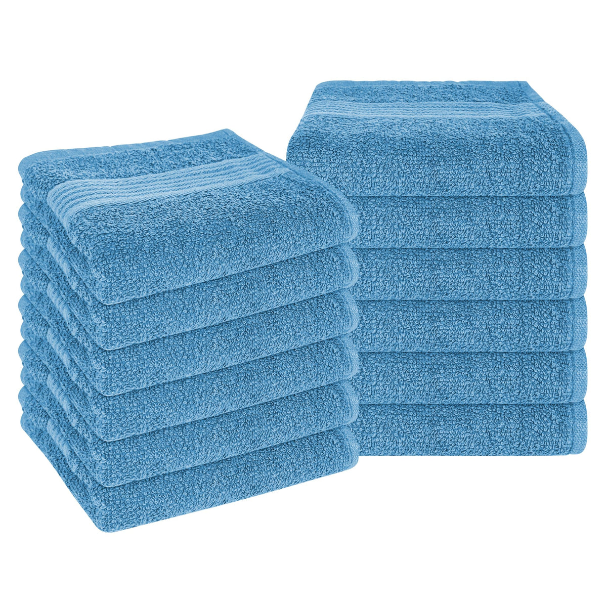 OLIVIA ROCCO Rhodes Towel Aqua 100% Cotton Hotel Quality Soft Super Absorbent Hand Towels
