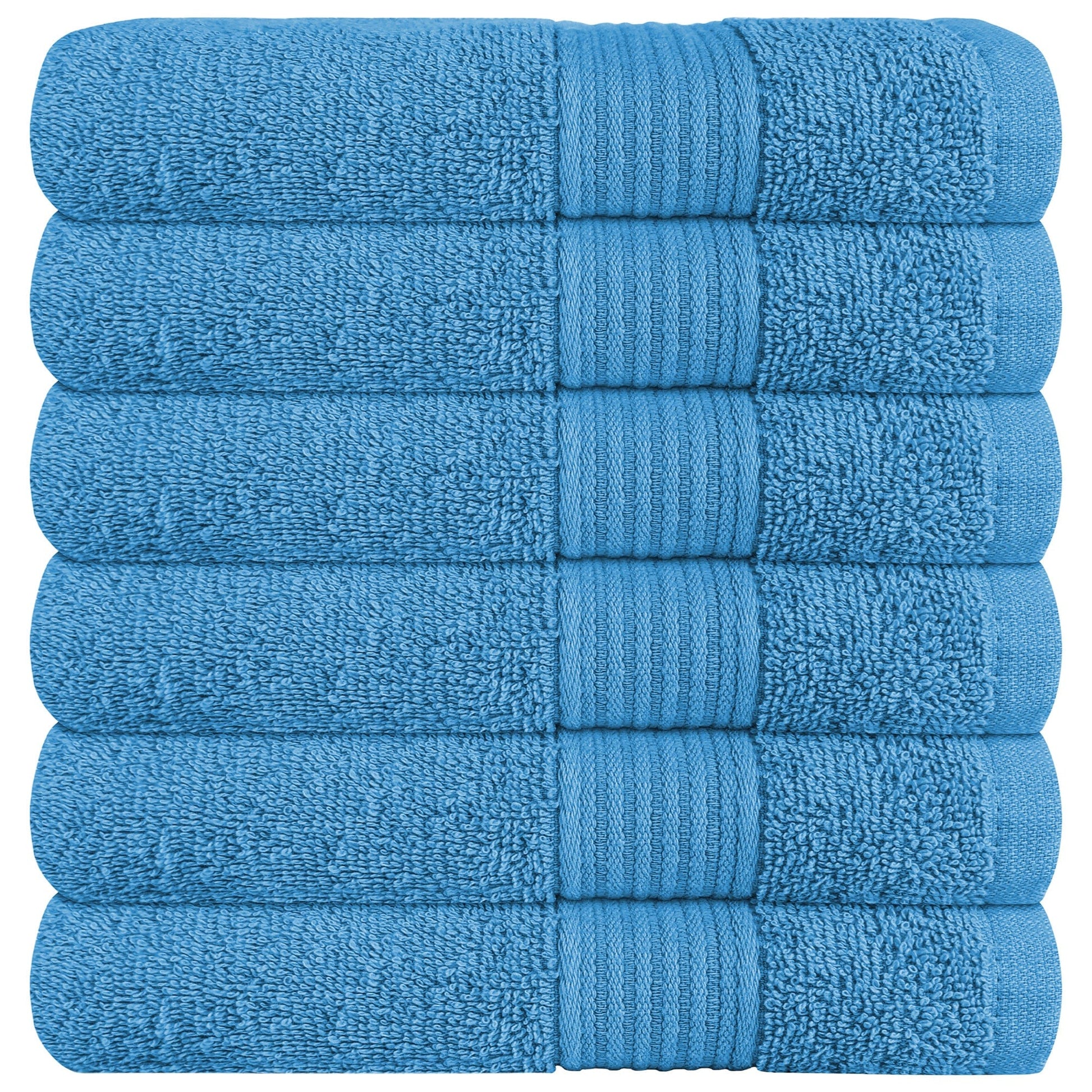 OLIVIA ROCCO Rhodes Towel Aqua 100% Cotton Hotel Quality Soft Super Absorbent Hand Towels