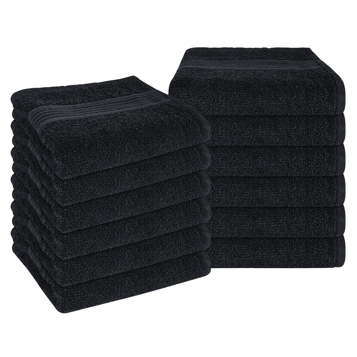 OLIVIA ROCCO Rhodes Towel Black 100% Cotton Hotel Quality Super Absorbent Hand Towels